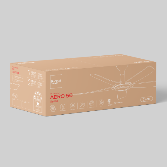 Aero 56” — DC Motor Ceiling Fan - Riegen Malaysia