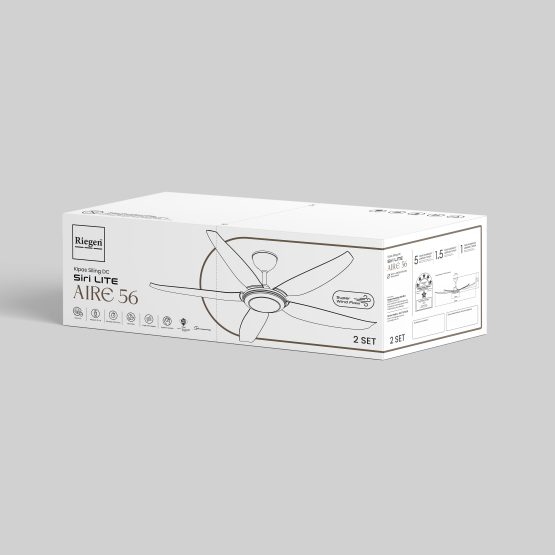 Aire 56” — DC Motor Ceiling Fan - Riegen Malaysia