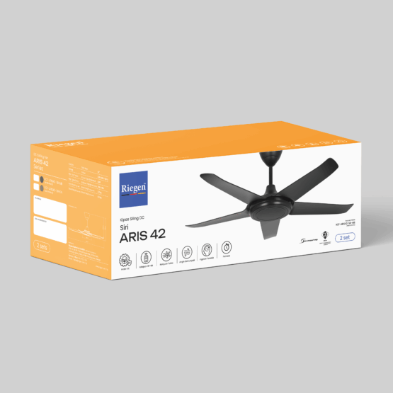 Aris 42” — DC Motor Ceiling Fan - Riegen Malaysia